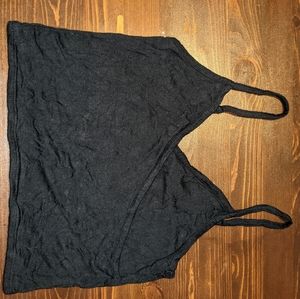 Black Forever 21 V-neck crop top